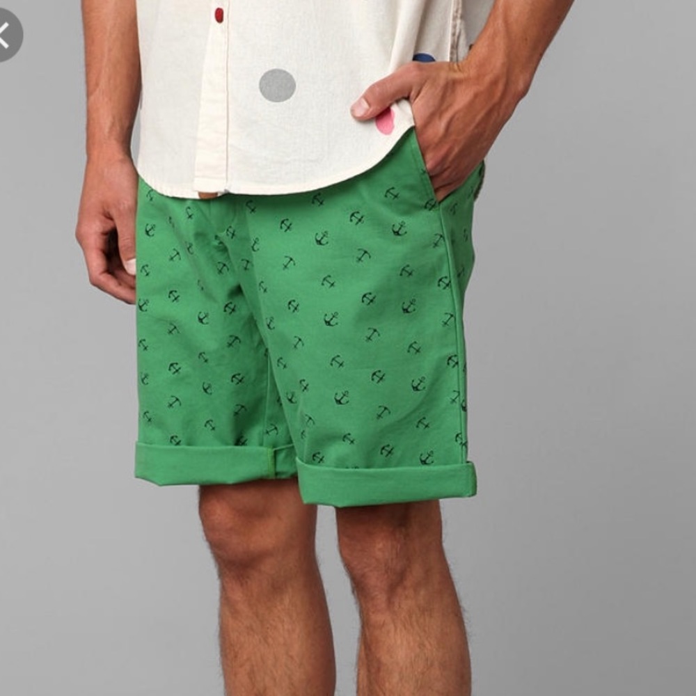 Dockers Green Anchor Shorts Size 29
